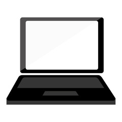 Personal computer icon in black and white,Technology and smart electronic device theme design.