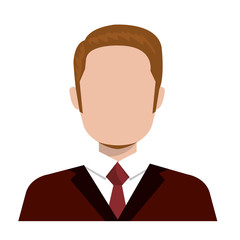 Executive male profile with elegant suit and tie, vector illustration design.