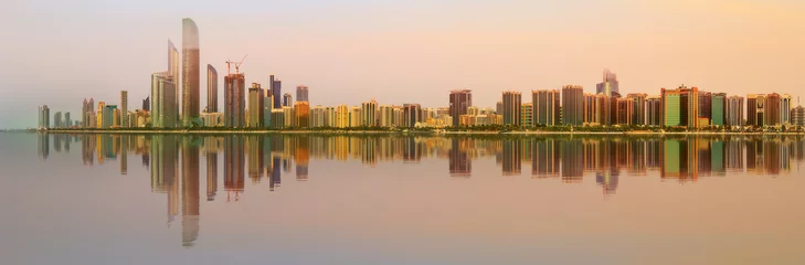 Foto op Canvas View of Abu Dhabi Skyline at sunset, UAE © boule1301