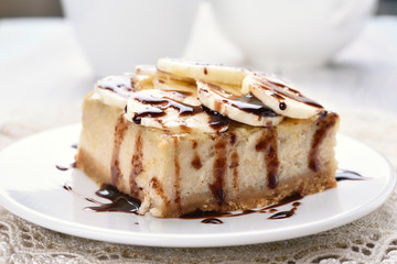 Dessert banana cheese cake
