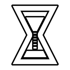 Hourglass or sand clock isolated icon, time and concept design.