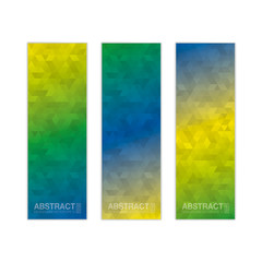 Abstract banner background in colors of Brazil. vector eps10.