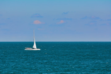 Fototapeta premium Yacht in the Sea
