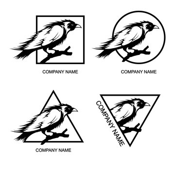 Set of raven logo