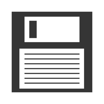 Diskette isolated icon symbolizing save button, vector illustration design.