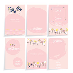 A set of cards with floral design.