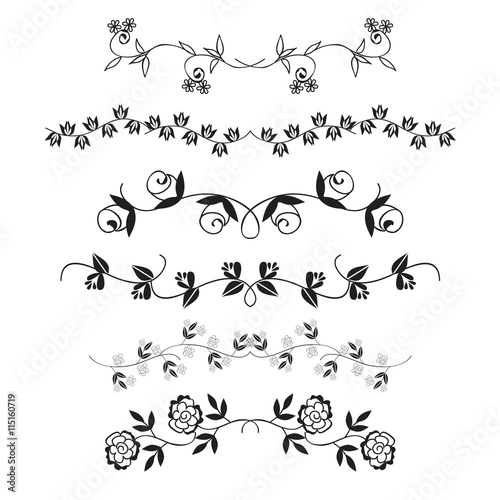 Free Free 268 Flower Border Line Svg SVG PNG EPS DXF File