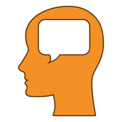 Human mind thinking isolated icon, vector illustration graphic.