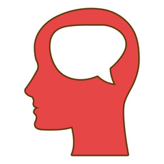 Human mind thinking isolated icon, vector illustration graphic.