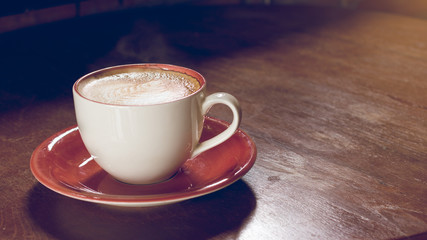 Coffee cup in coffee shop