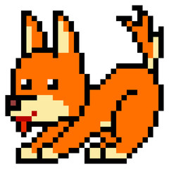 Fototapeta premium illustration design pixel art dog