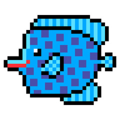 illustration design pixel art fish