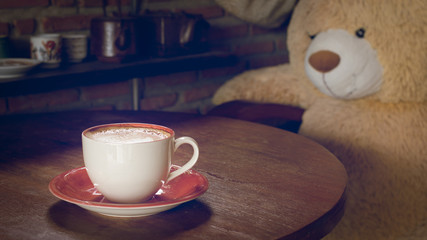 Coffee cup in coffee shop