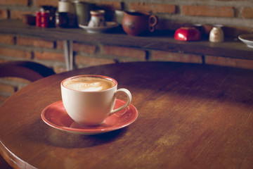 Coffee cup in coffee shop