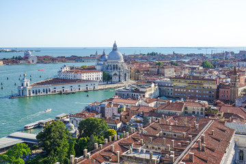 Fototapeta premium Amazing aerial view over the city of Venice
