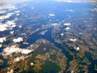 Lake Constance / Bodensee, Germany / Switzerland - aerial view