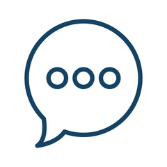 Chat bubble speakbox isolated flat icon, vector illustration graphic.