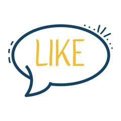 Chat bubble speakbox isolated flat icon, vector illustration graphic.