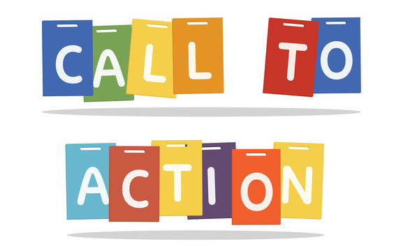 Call to action marketing concept vector design