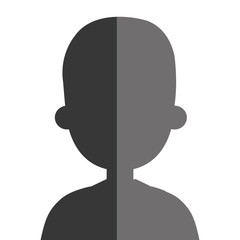 Young male profille cartoon, isolated icon vector illustration graphic.