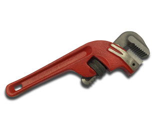 Red pipe wrench
