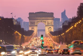 Rolgordijnen Paris Arc of Triomphe © vichie81