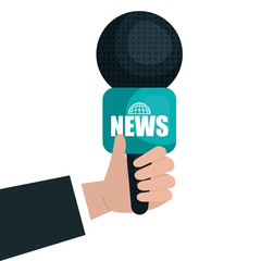 Microphone for news interview isolated icon design, vector illustration.