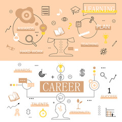 Flat Design Icons On Background-Vector Illustration,Graphic Design. For Web, Websites, Print Materials, Apps. Thin Line