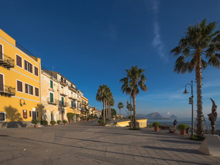 Fototapeta na wymiar Sicilian Coastal Town Cityscape
