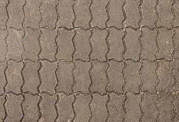 abstract brick floor in the walkway
