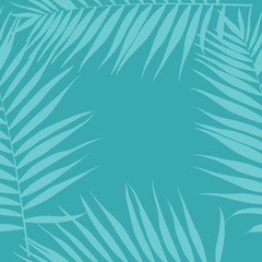 Leaves of palm tree. Tropical leaves. Seamless pattern. Vector background