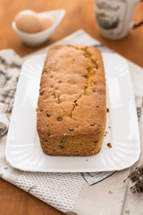 Cake with chocolate chips