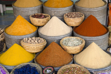 A selection of herbs and spices, Marrakech