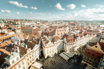 Obraz premium view from town hall tower, old town square, Prague