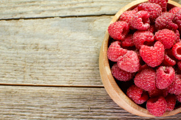 Closeup of fresh raspberries