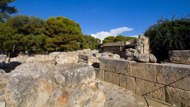 Labyrinth of the Minotaur - the Palace of Knossos. Fragment. Crete, Greece.