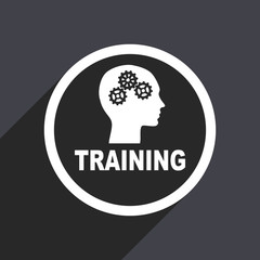 Flat design gray modern web training vector icon