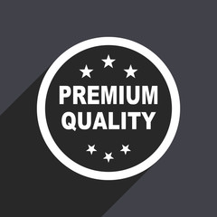 Flat design gray web premium quality vector icon