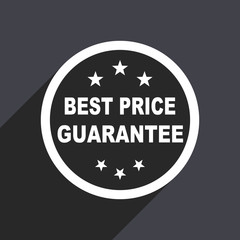 Flat design gray web best price vector icon