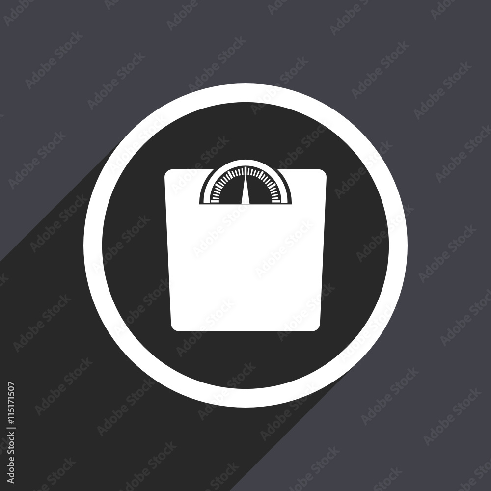 Poster flat design web weight vector icon