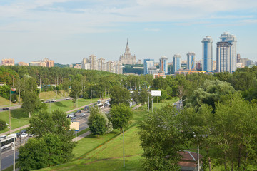 Fototapeta na wymiar Summer view of Moscow