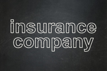 Insurance concept: Insurance Company on chalkboard background