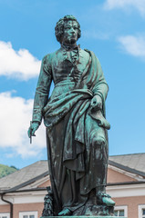 Mozart Statue in Salzburg; Österreich