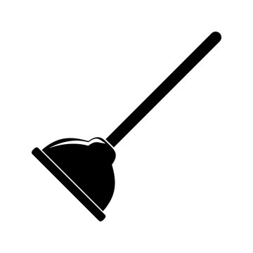 recommend clip art: Plunger vector icon for web and mobile. Flat style.
