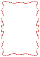 Frame of ribbon with the colors of the Austria flag