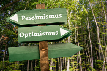 Schild 99 - Optimismus