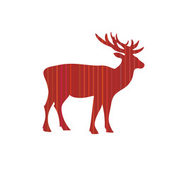 Deer Christmas holiday vector card