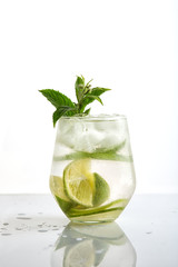 Mojito cocktail isolated on a white background