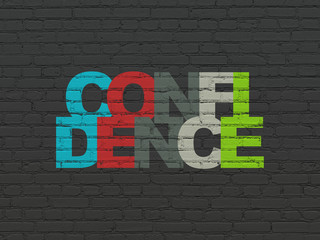 Business concept: Confidence on wall background