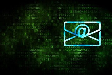Finance concept: Email on digital background